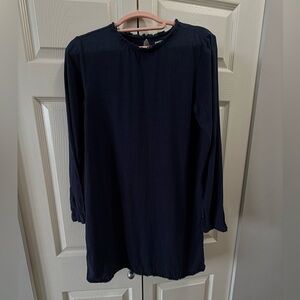 Chic Blue Mini Dress with Peter Pan Collar and Tunic Style